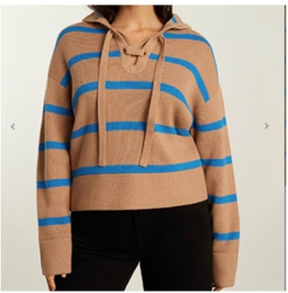 Everlane NWT The Lace-Up Wool/Organic Cotton Pullover Sweater Small